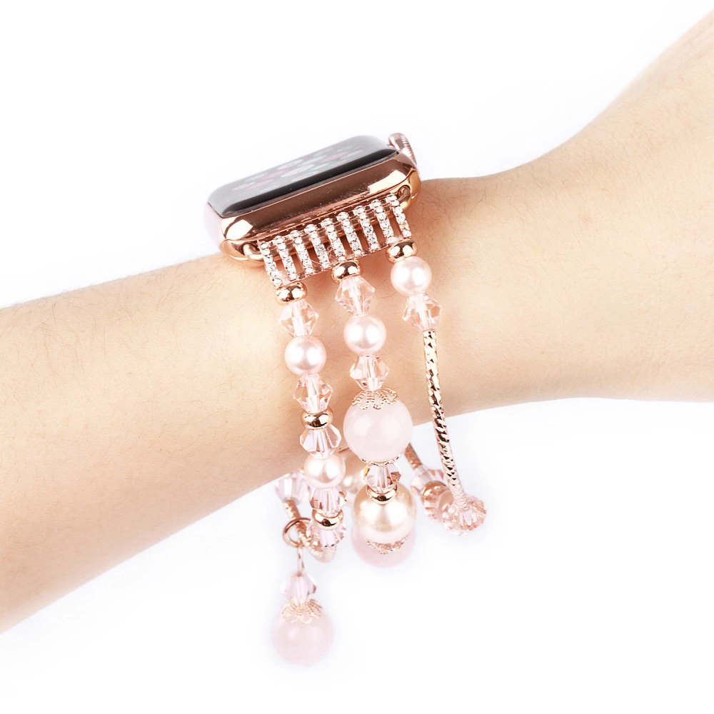 Luxury Decorated Handmade Women Jewelry Agate Stone Replacement Apple Watch Straps