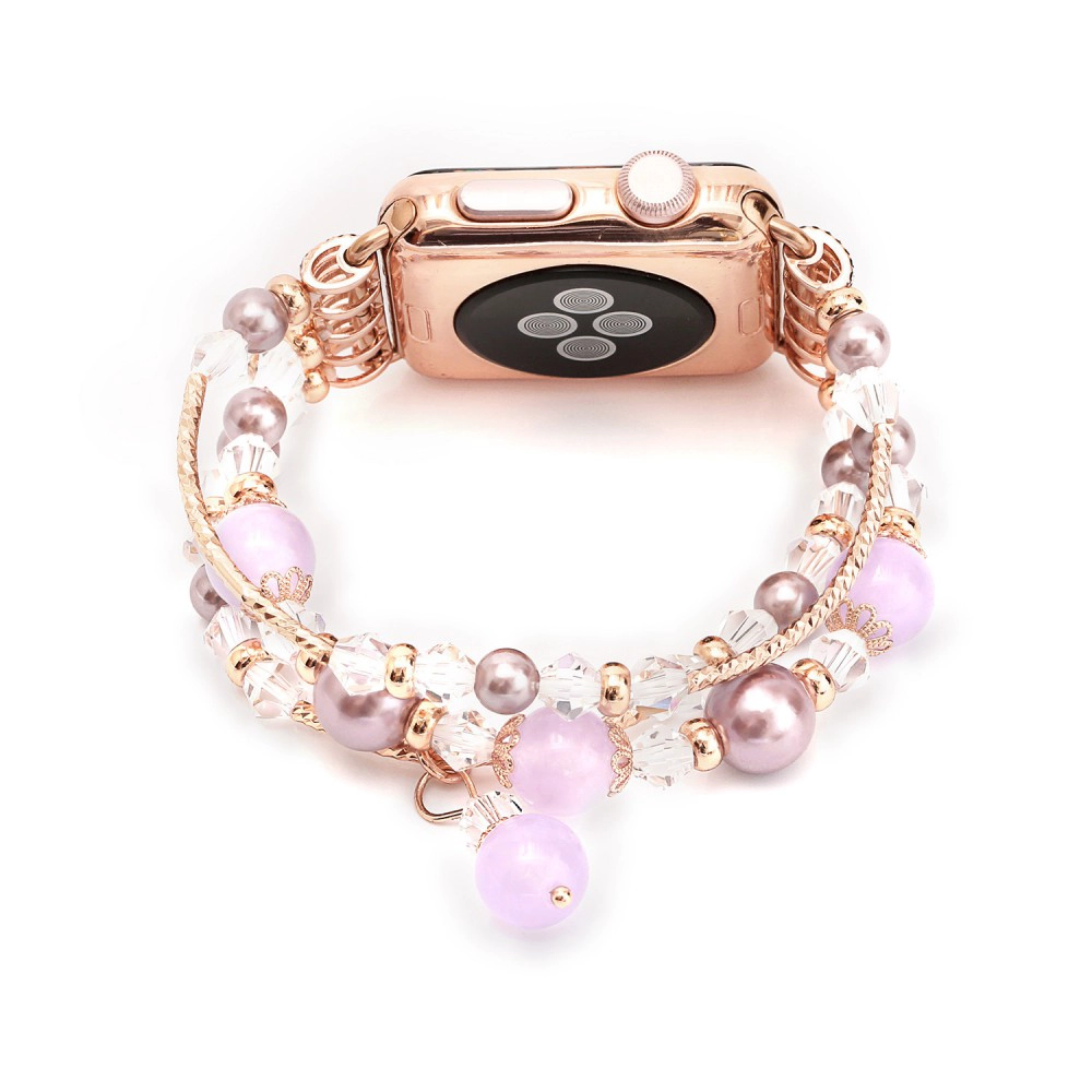 Luxury Decorated Handmade Women Jewelry Agate Stone Replacement Apple Watch Straps