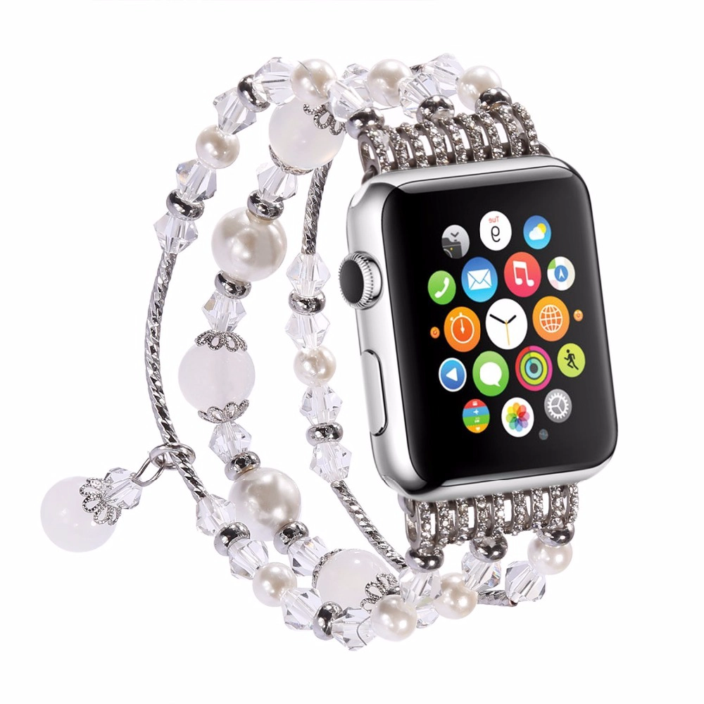 Luxury Decorated Handmade Women Jewelry Agate Stone Replacement Apple Watch Straps