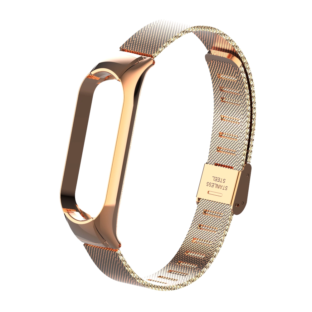 Siatkowy pasek na rękę ze stali nierdzewnej do paska metalowego Xiaomi Mi 5 Miband 5