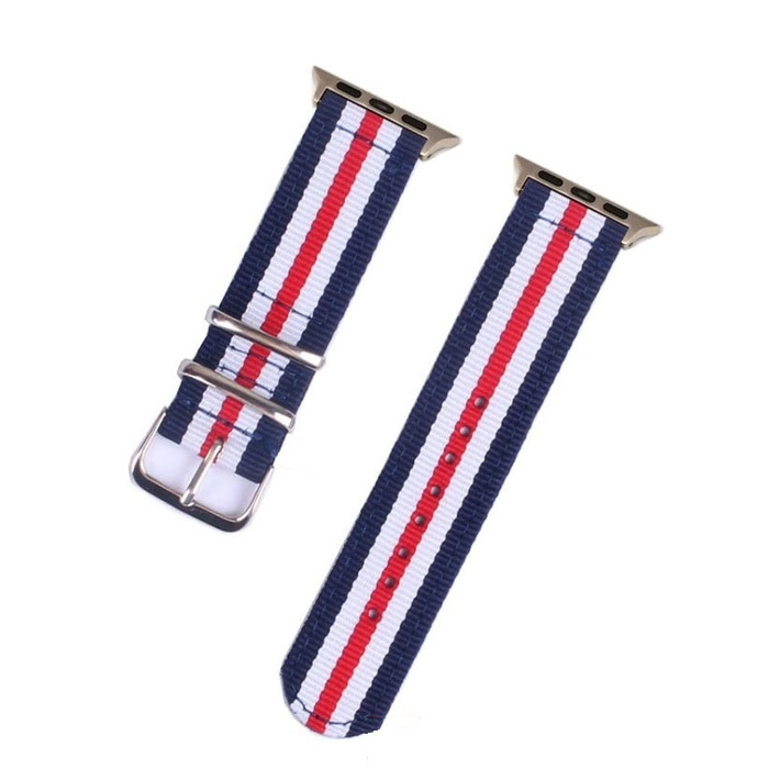 Nato04 Trendybay modificó la correa de reloj de nylon de Nato de la tela rayada para el reloj de Apple