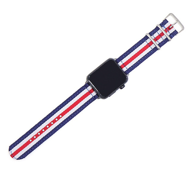 Nato04 Trendybay modificó la correa de reloj de nylon de Nato de la tela rayada para el reloj de Apple