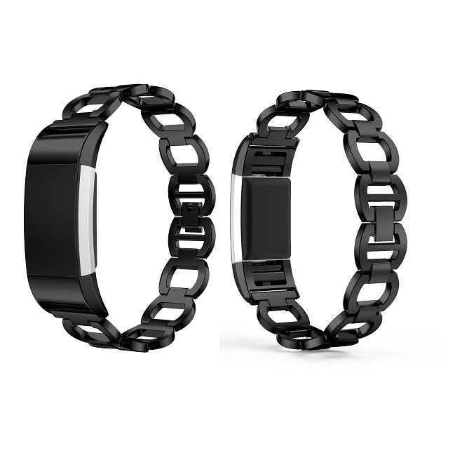 Bransoletka z metalową wymianą Regulowane obciążenie Fitbit 2 zespoły