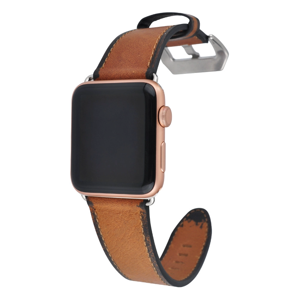Vintage echt leder Apple horloge band vervanging armband