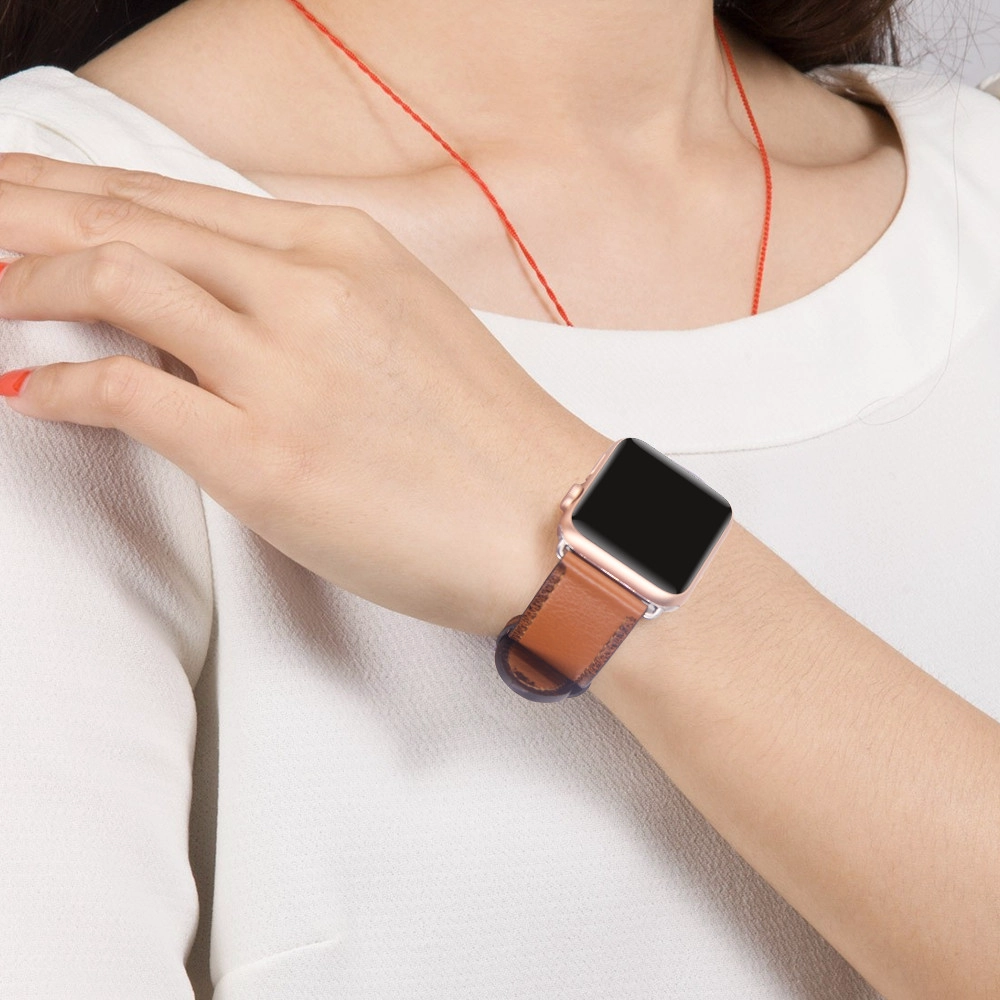 Vintage echt leder Apple horloge band vervanging armband