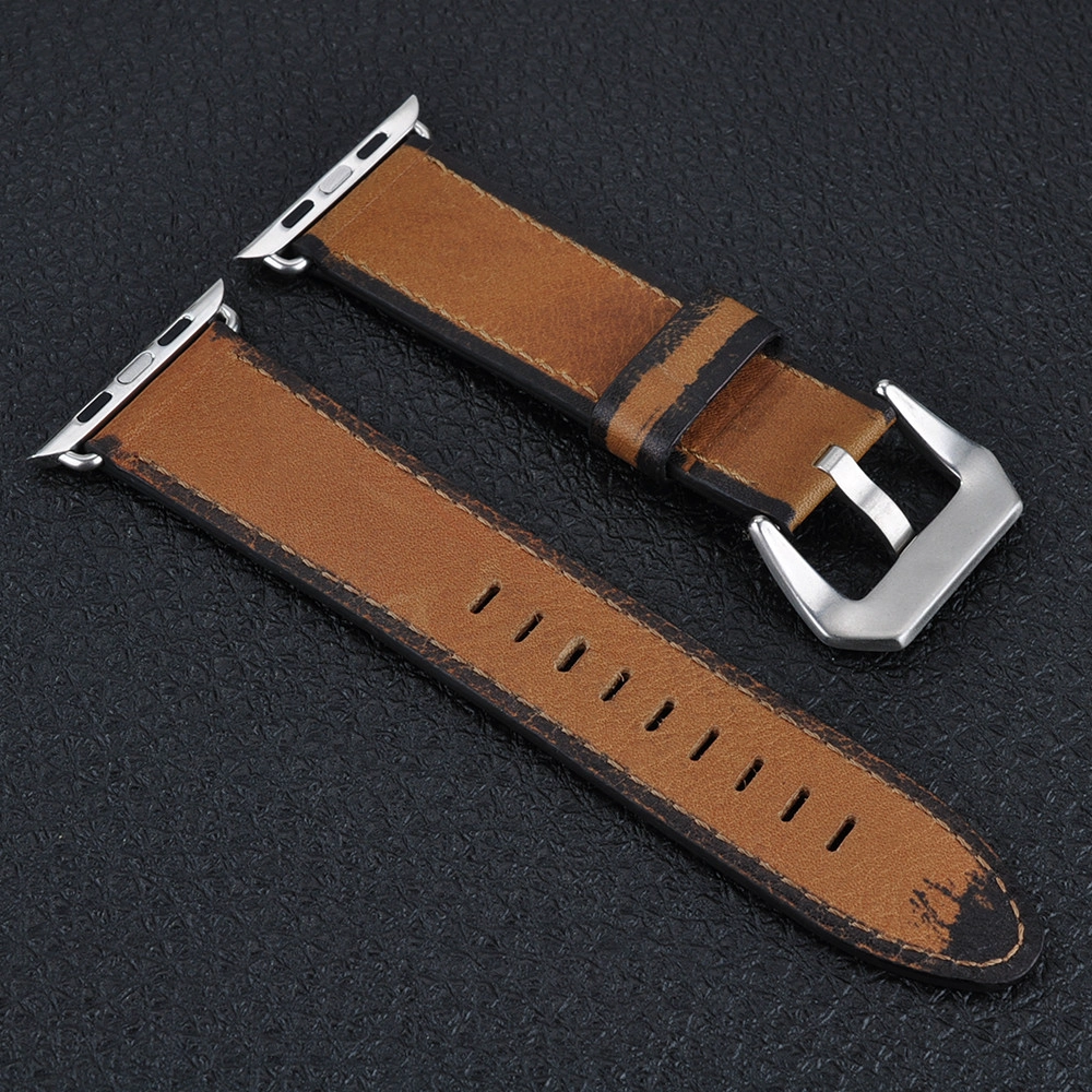 Vintage echt leder Apple horloge band vervanging armband