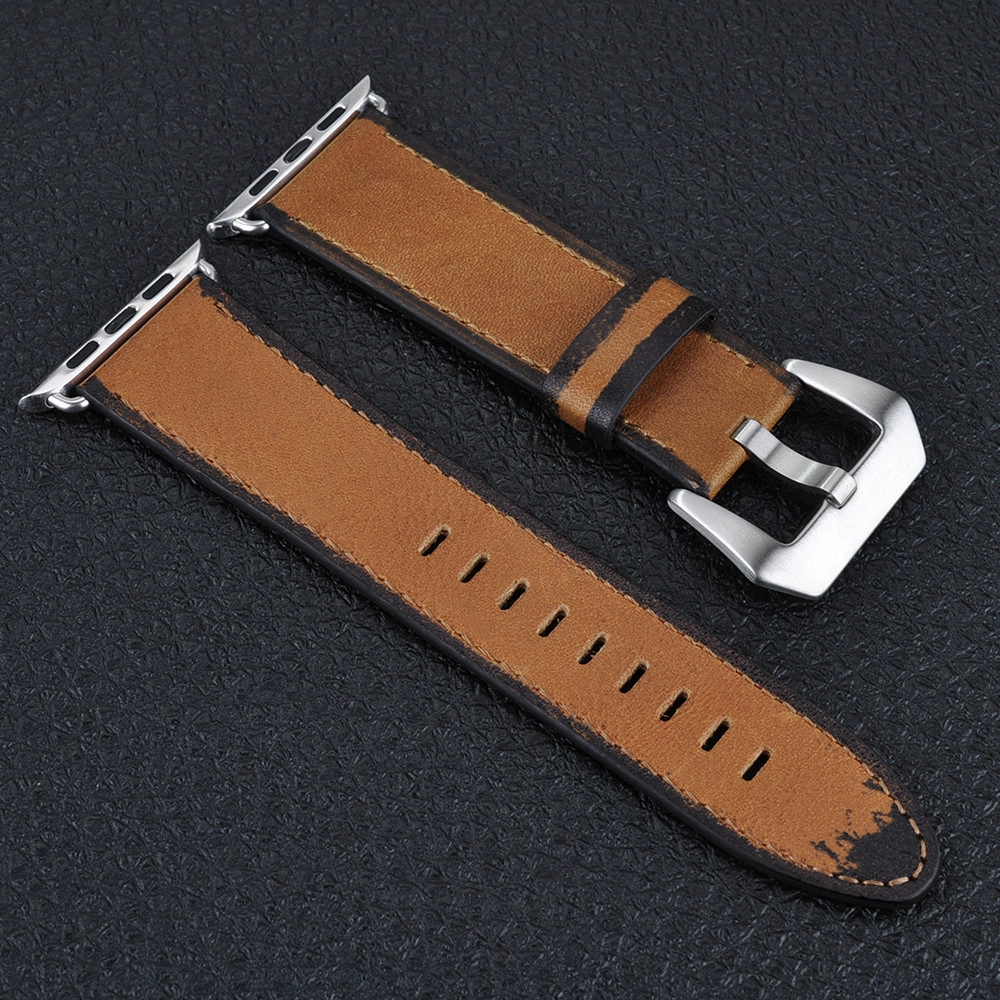 Vintage echt leder Apple horloge band vervanging armband
