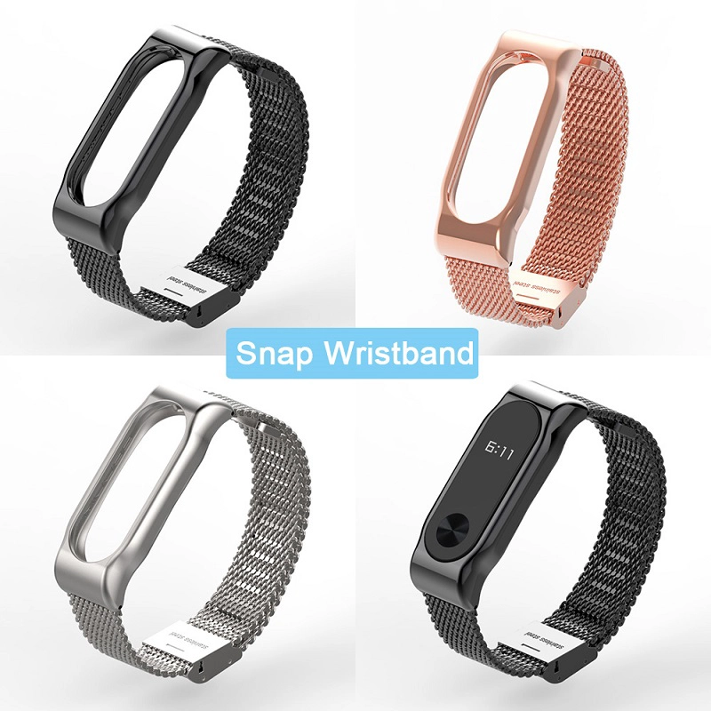 Xiaomi Mi Band 2 Milanese Magnetic Loop pulsera de pulsera de acero inoxidable