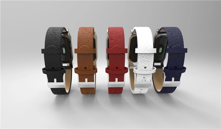 Xiaomi mi band 2 Cinturino in vera pelle con fibbia in metallo