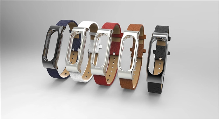 Xiaomi mi band 2 Cinturino in vera pelle con fibbia in metallo