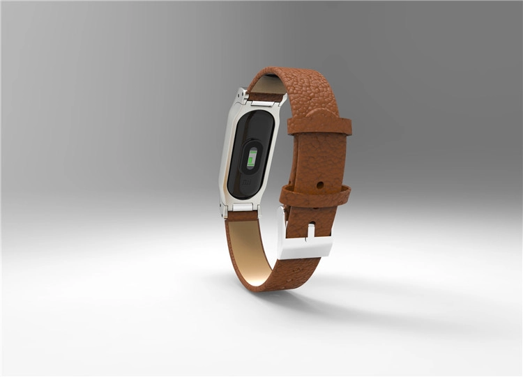 Xiaomi mi band 2 Cinturino in vera pelle con fibbia in metallo