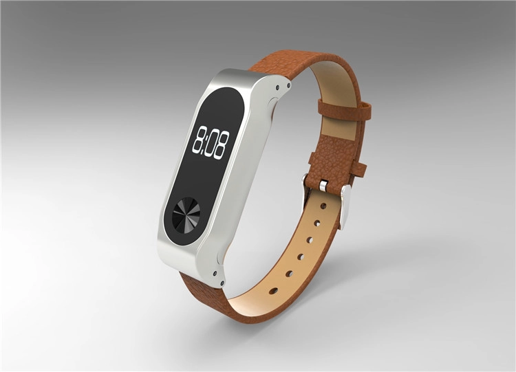 Xiaomi mi band 2 Cinturino in vera pelle con fibbia in metallo
