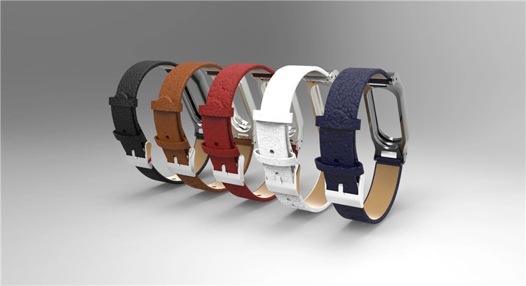 Xiaomi mi band 2 Cinturino in vera pelle con fibbia in metallo