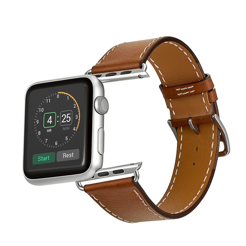 iWatch correa de repuesto de cuero genuino retro