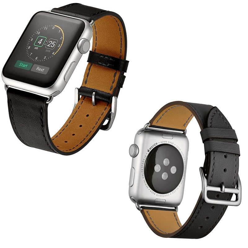 iWatch correa de repuesto de cuero genuino retro