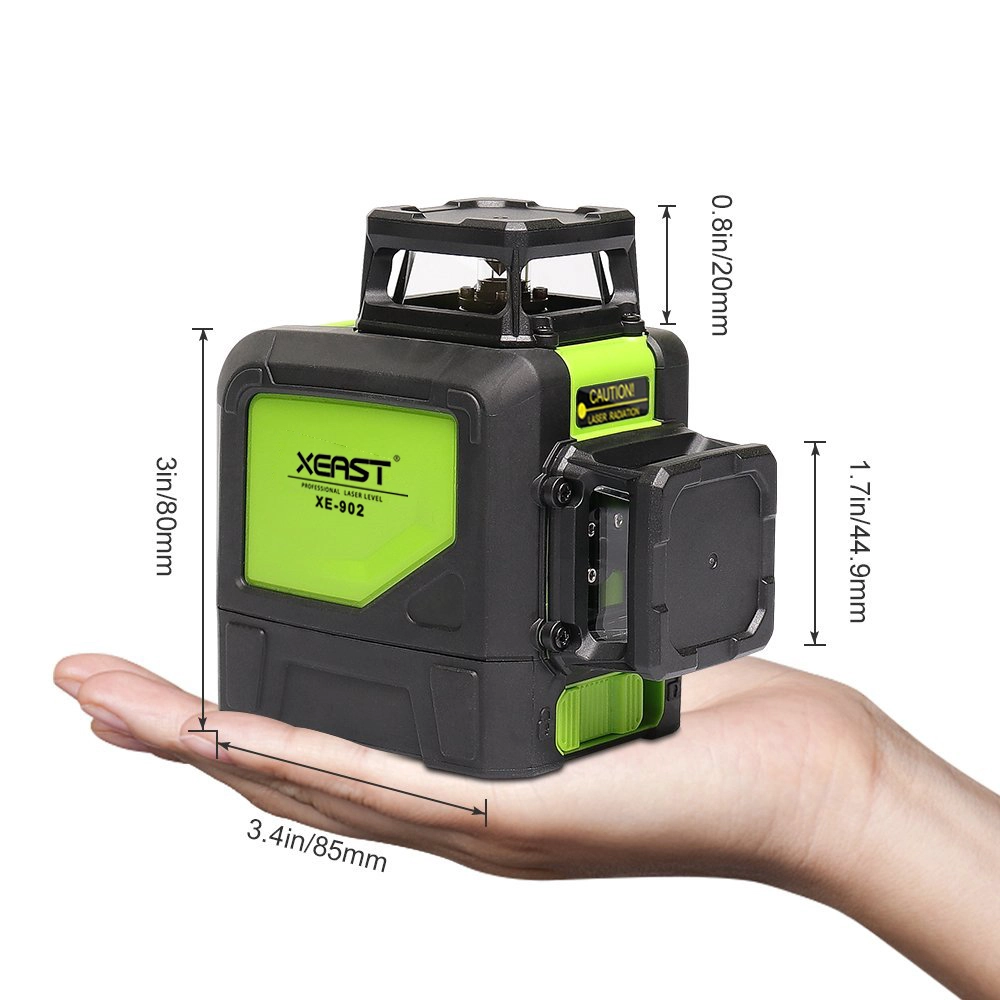 2017 Nouveau XEAST 8 ligne laser niveau 3D Niveau Laser XE-902 360 Vertical et Horizontal Auto-nivellement Croix Ligne Rouge