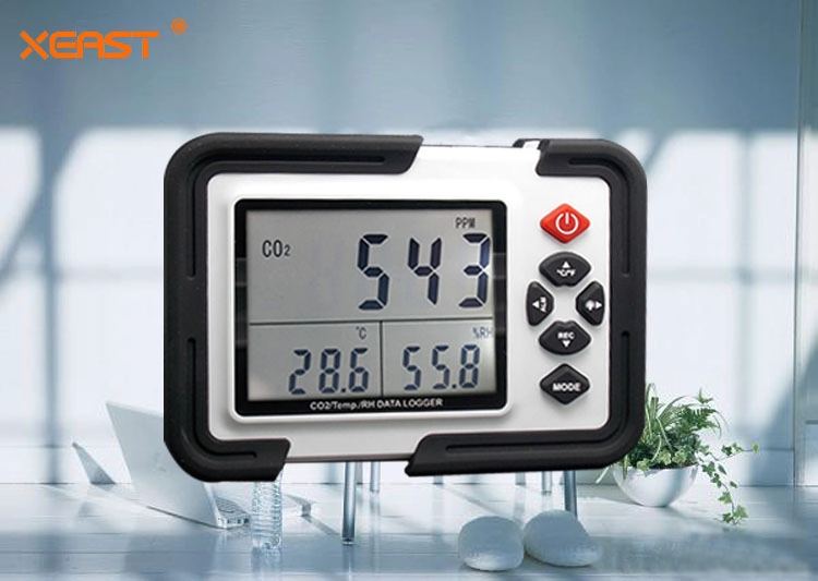 XEAST Digital CO2 Monitor Carbon Dioxide Meter XE-2000 Multi-function Temp/RH/data logger Monitor Detector CO2 Gas Analyzer