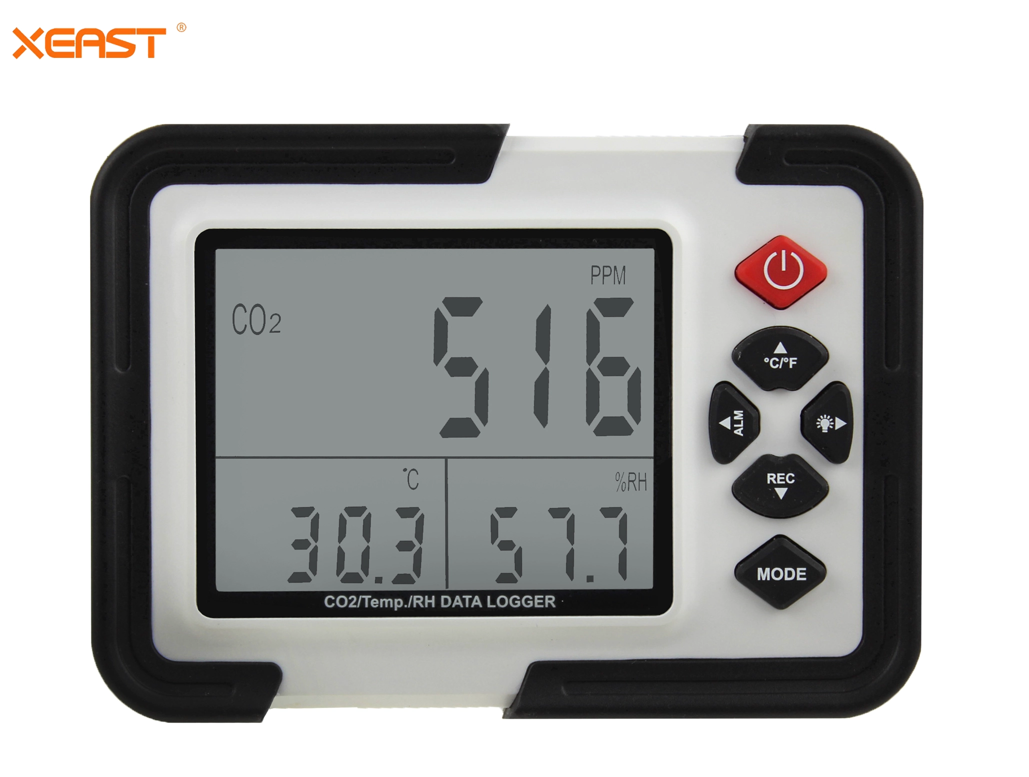 XEAST Digital CO2 Monitor Carbon Dioxide Meter XE-2000 Multi-function Temp/RH/data logger Monitor Detector CO2 Gas Analyzer