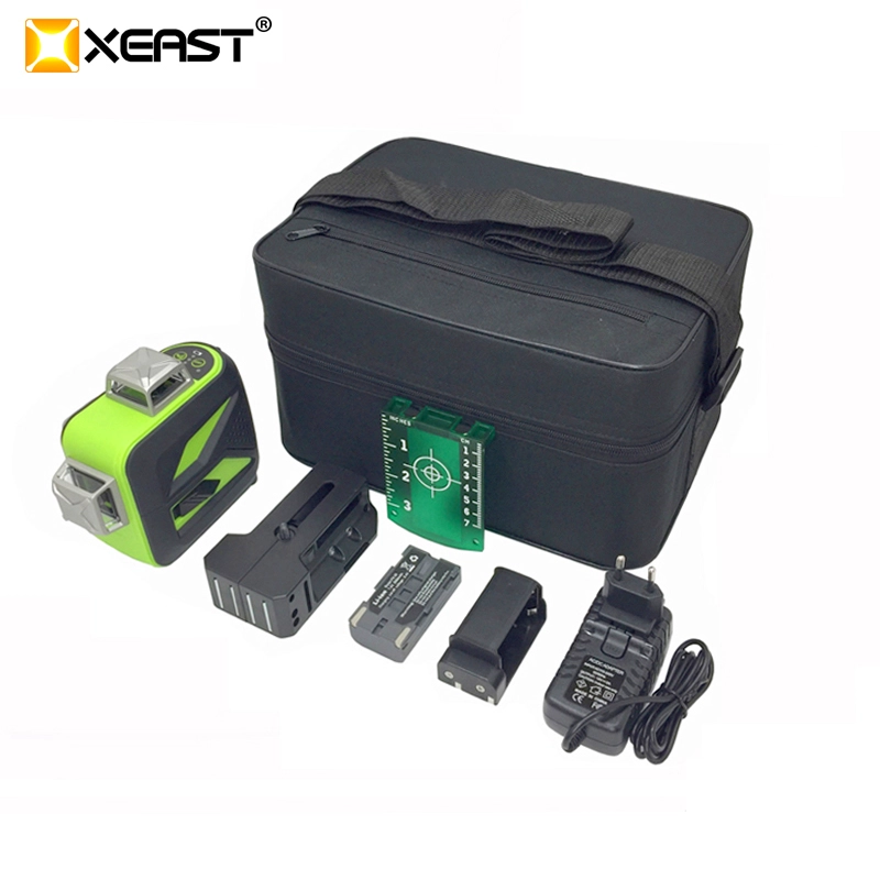 XEAST 12 خطوط XE-93TG بطارية الليثيوم مستوى الليزر الأخضر 360 الرأسي والأفقي الذاتي التسوية عبر خط ليزر مستوى 3D