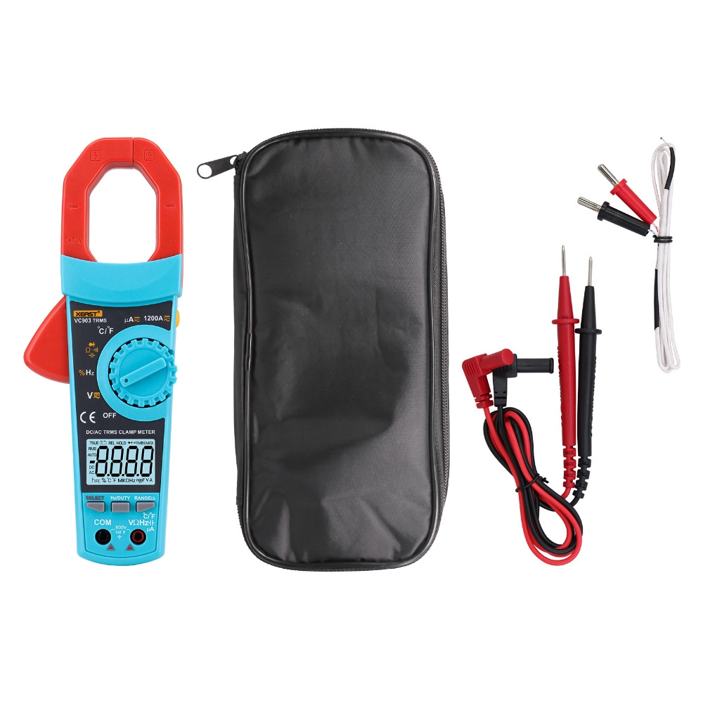 XEAST VC903 AC DC Voltage Digital Clamp Meter Ammeter 1200A Multimeter