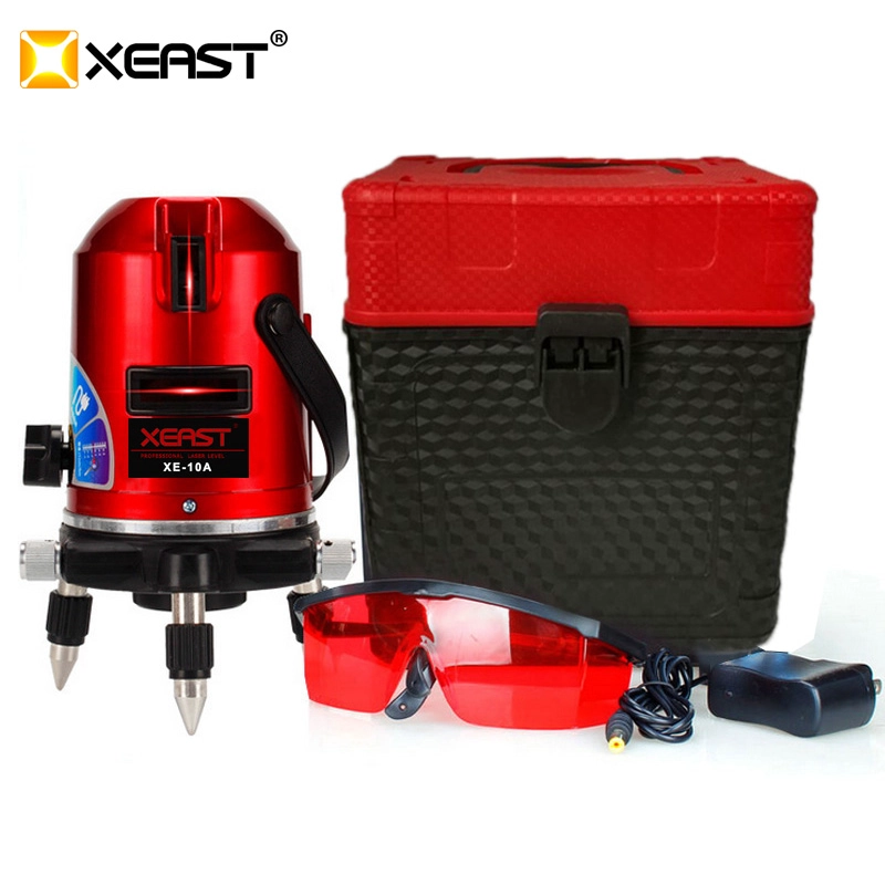 XEAST XE-10A 5 lines 6 points laser level laser line leveling 360 rotary cross with outdoor model