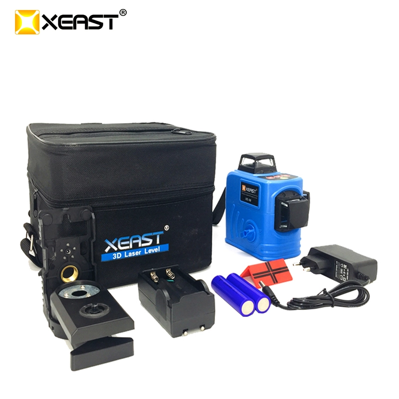 XEAST XE-68 12 خطوط 3D الليزر المستوى الذاتي الاستواء 360 درجة أفقي وعمودي الصليب قوي في الهواء الطلق يمكن استخدام كاشف