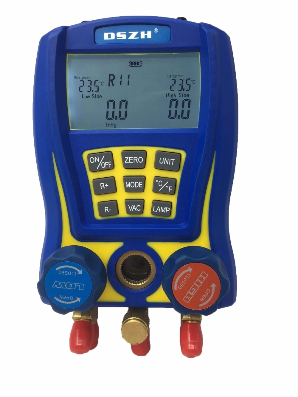 Xeast 2019 new arrive Electronic Fluoride Meter Digital Display Refrigeration Manifolds Pressure Vacuum Gauge