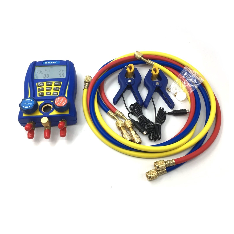 Xeast 2019 new arrive Electronic Fluoride Meter Digital Display Refrigeration Manifolds Pressure Vacuum Gauge