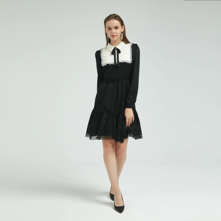 China Elegant Lady Dress with Ruffle China Factory manufacturer