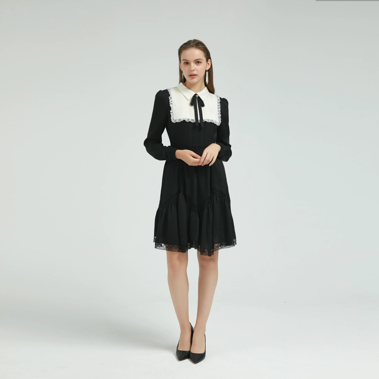 Elegant Lady Dress with Ruffle China Factory