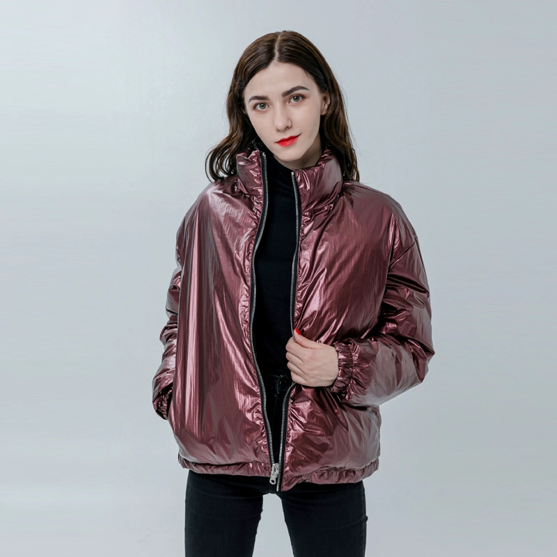 Damen Casual Daunenjacke mit Glanz