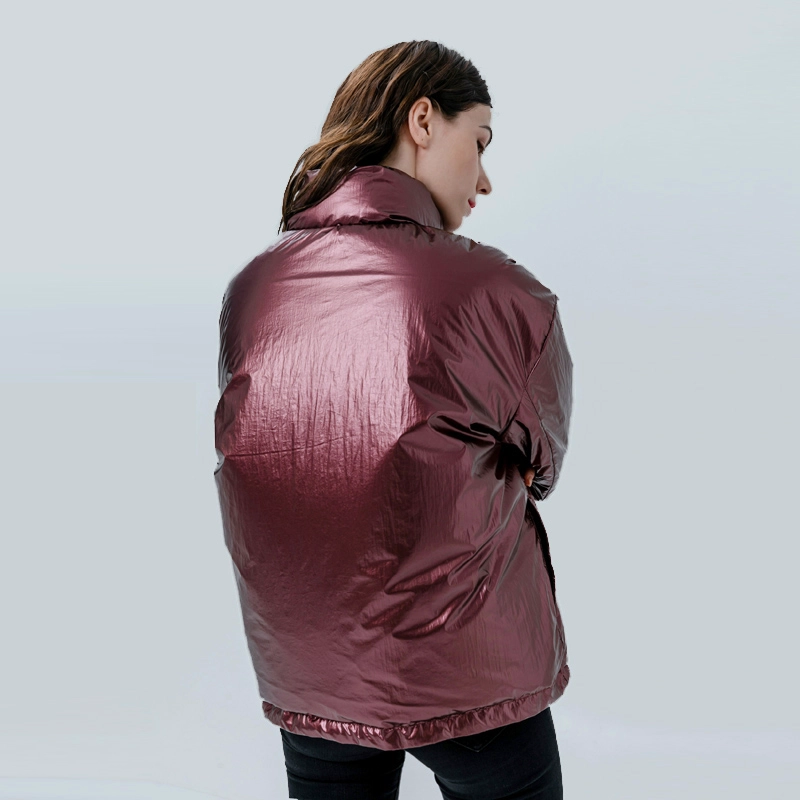 Damen Casual Daunenjacke mit Glanz