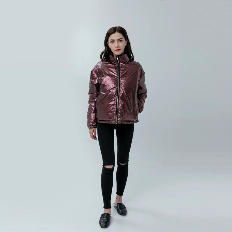 Damen Casual Daunenjacke mit Glanz