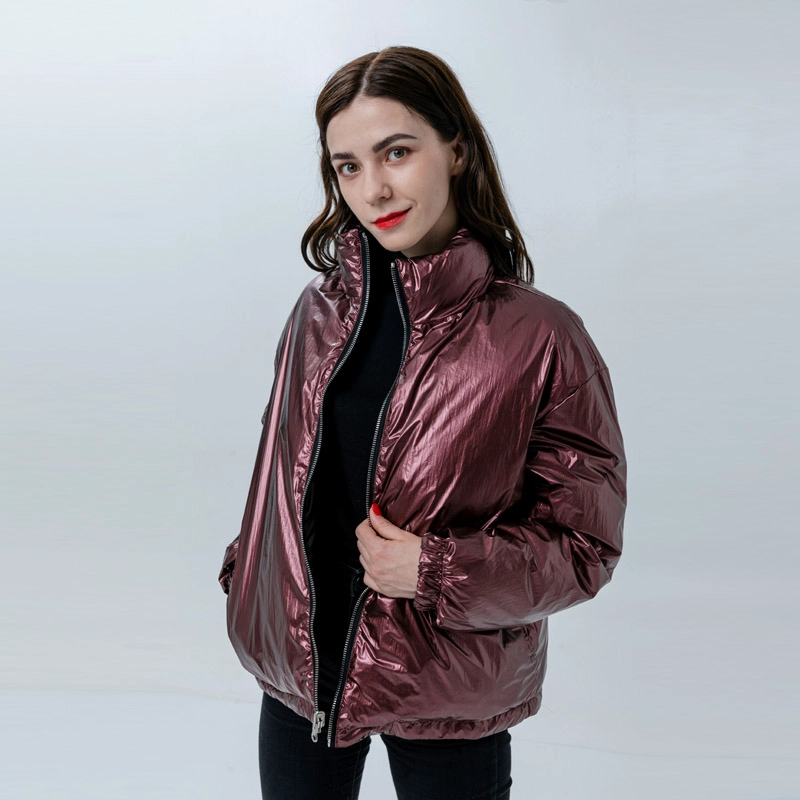 Damen Casual Daunenjacke mit Glanz