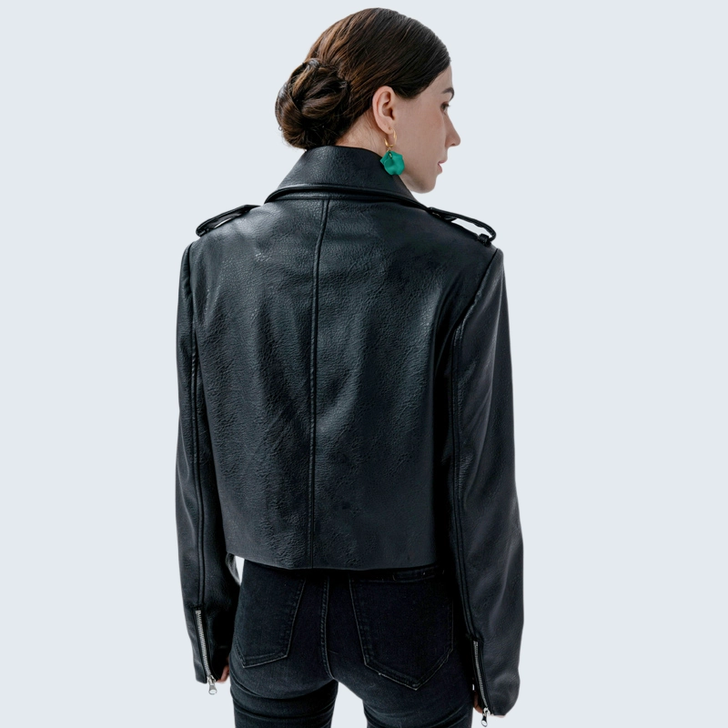 Giacca corta da donna in PU casual