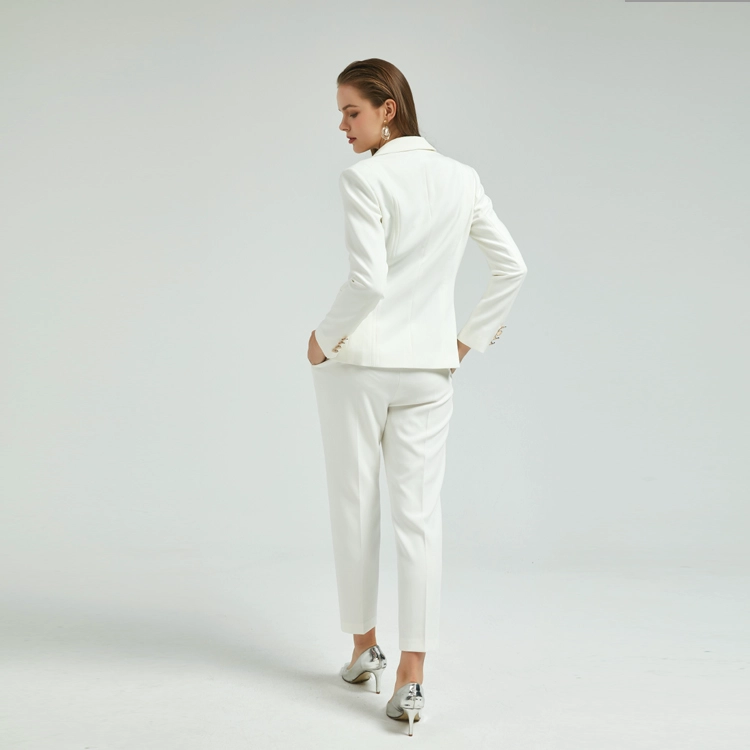 Ladies Classic Suit White Factory Chine