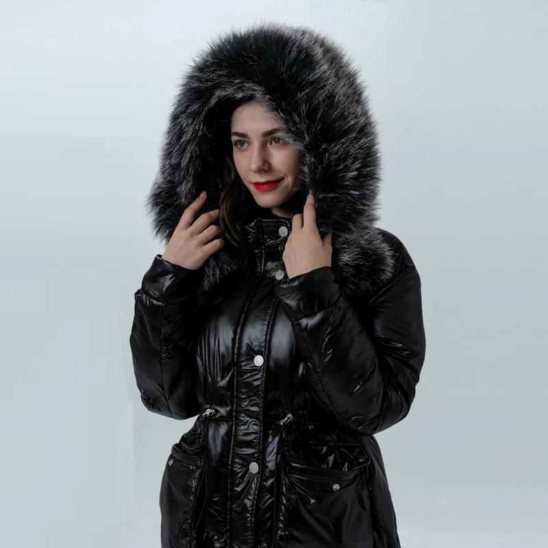 Piumino da donna con coulisse in vita