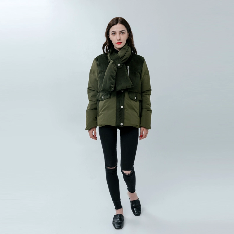 Doudoune femme avec bloc de couleur