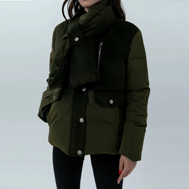 Doudoune femme avec bloc de couleur