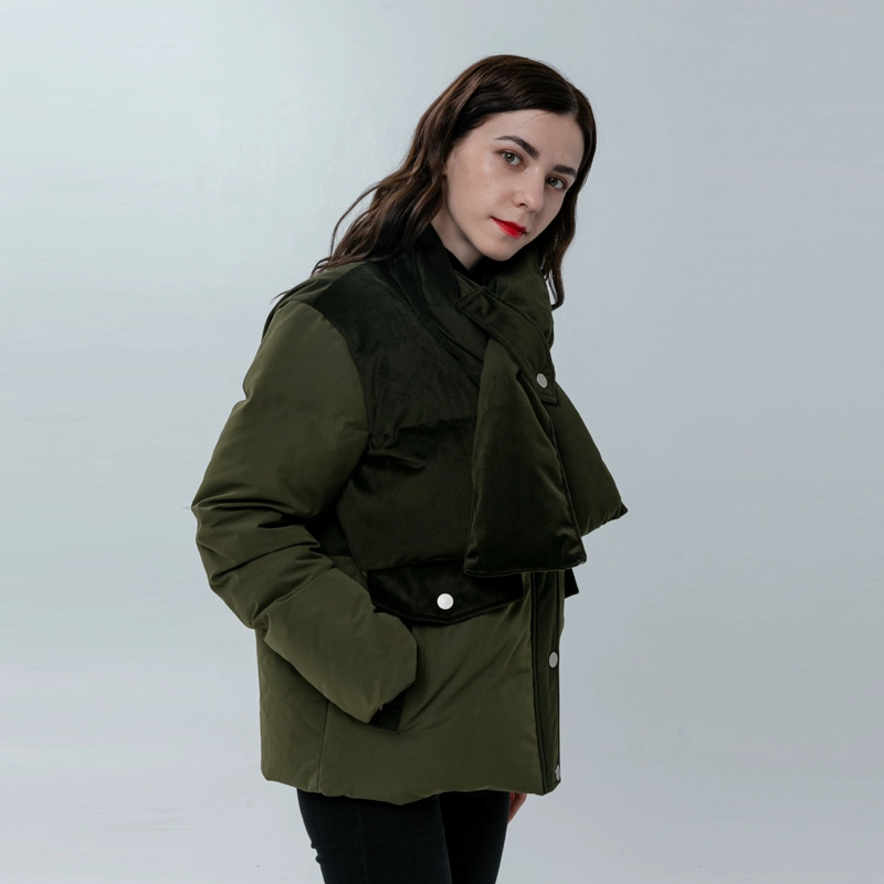 Doudoune femme avec bloc de couleur