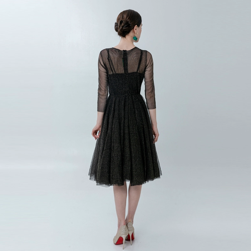 Ladies Midi Tulle Evening Dress