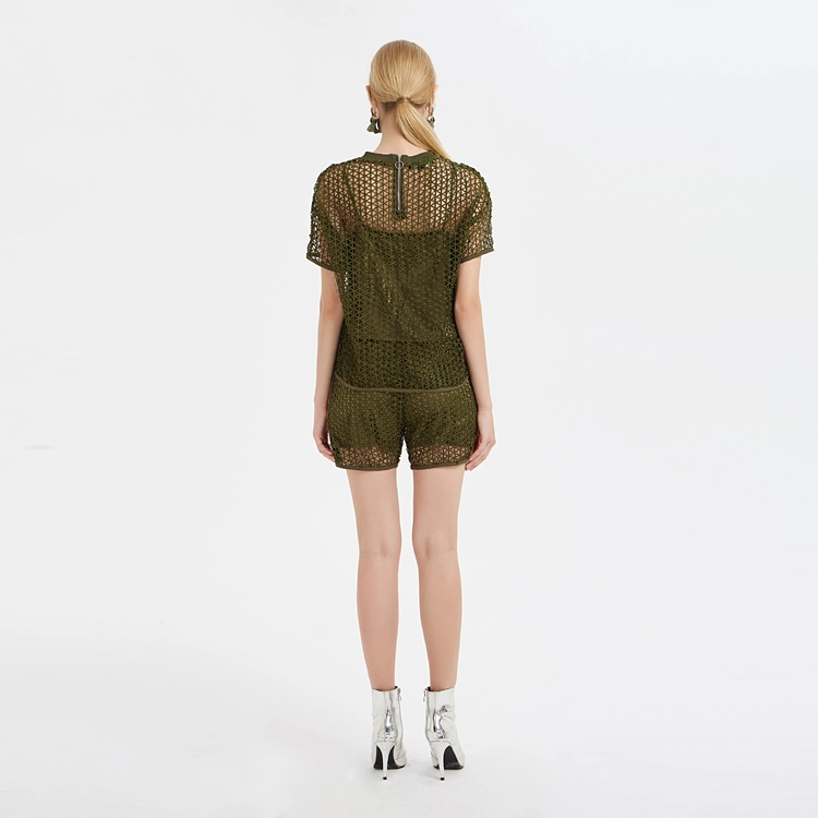 Damen stilvolle hohle Spitze kurze Hosen China Hersteller