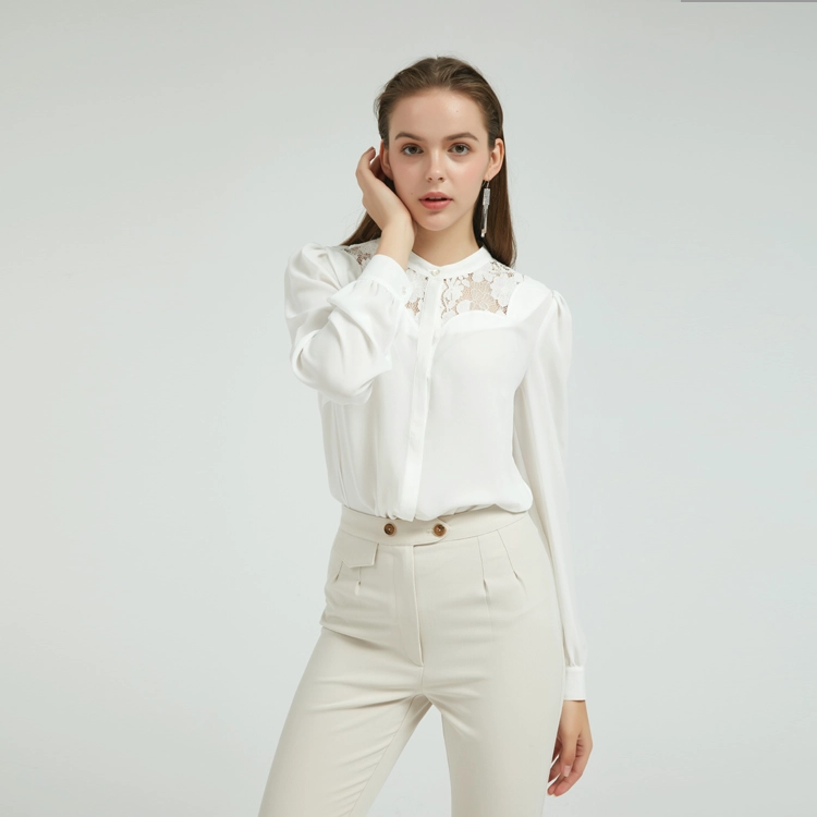 China Lady Elegant Lace Shirt China Factory manufacturer