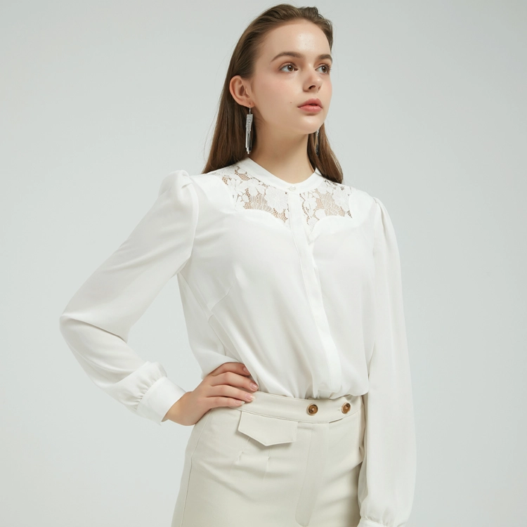 Lady Elegant Lace Shirt China Factory