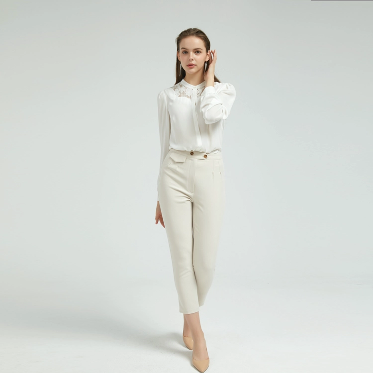 Lady Elegant Lace Shirt China Factory