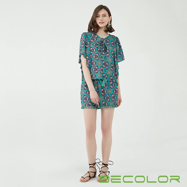 Traje de gasa estampado de la fábrica de China