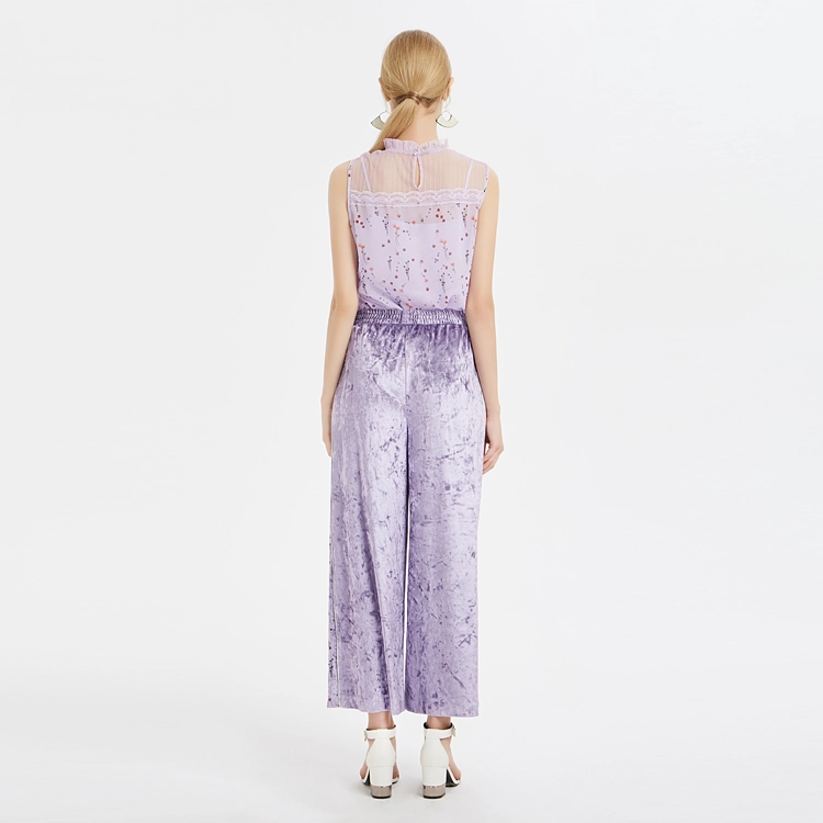 Pantalon droit couture velours Chine Fabricant
