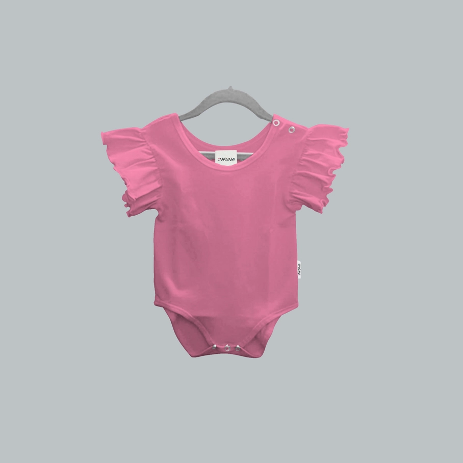 Flutter Short Sleeves Baby Romper 
