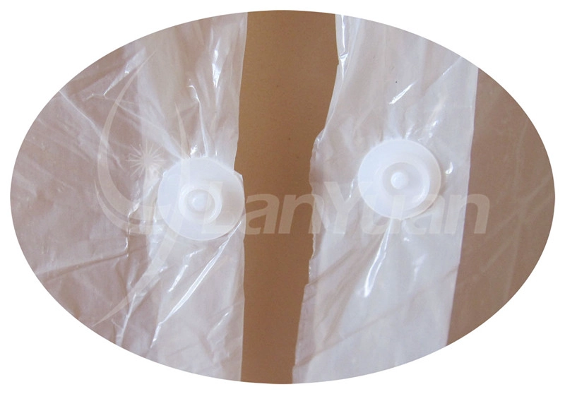 3-Button Disposable Plastic Collar Visitor Coat