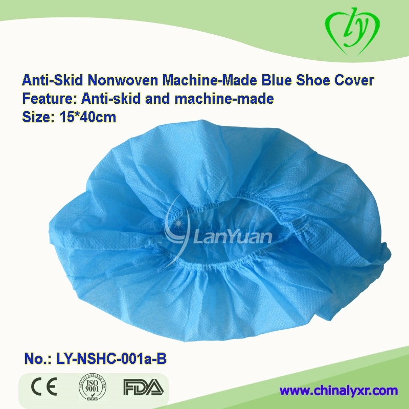 Anti-Skid Nonwoven Machine-Made Blue Shoe Cover
